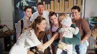 The Cooper family, Georgie, and Mandy (Image via CBS)